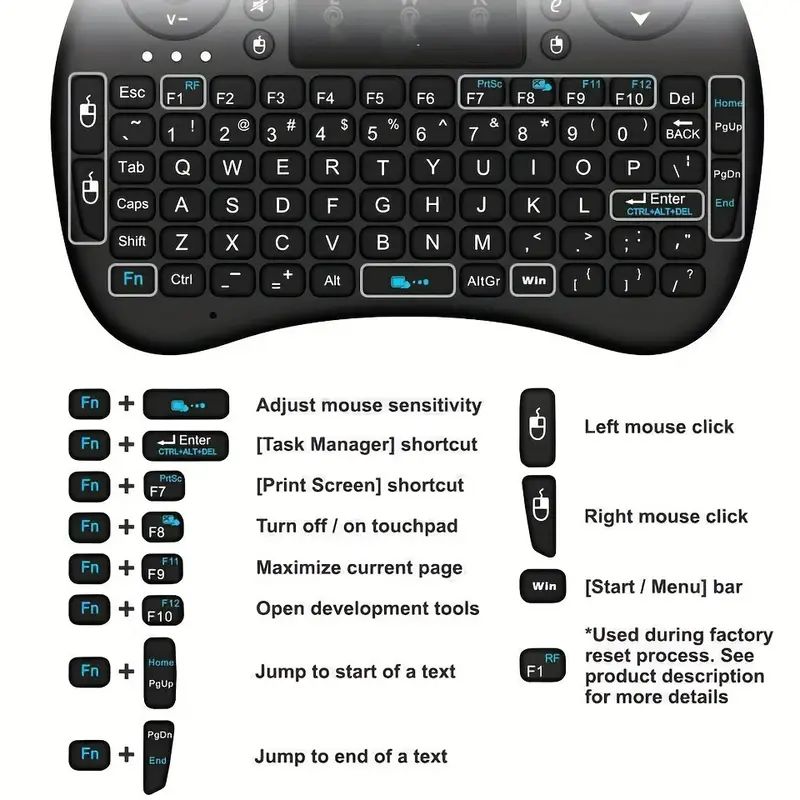 Mini teclado sem fio 2.4ghz, s - Windows Tablet Accessories avaliação e preço